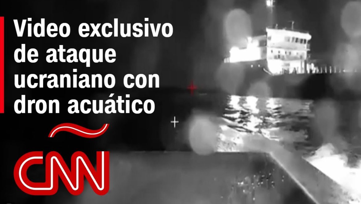 Imágenes exclusivas de un ataque con drones acuáticos ucranianos a un puente ruso de Crimea….08-16-2023