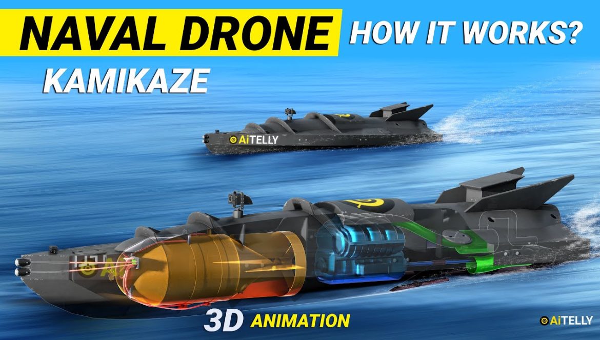 Naval Kamikaze Sea Drone How it works using Starlink Satellite….09-07-2023