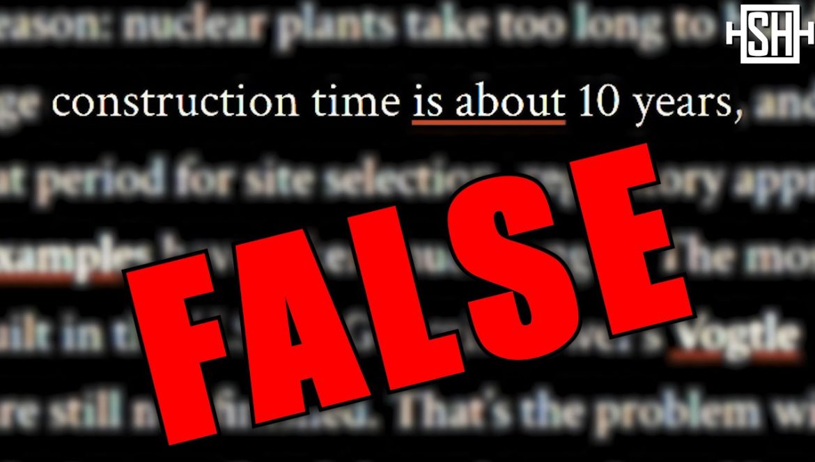 Is nuclear power really that slow and expensive as they say? 12-30-2023