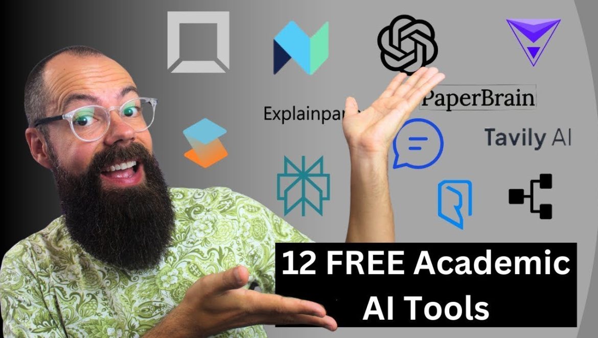 2024 Twelve Best FREE AI tools for Academic Research and Researchers….01-15-2024