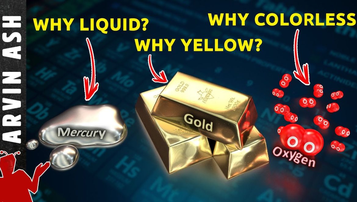 Why is Mercury a Liquid? Gold Yellow? Oxygen colorless? How Elements Get Their Properties….05-24-2024